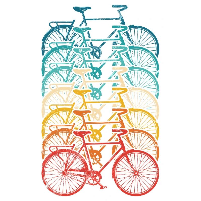 Rainbow Bike Stack Gradient