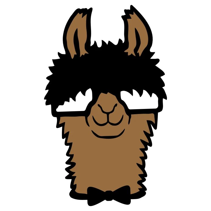 Llama Nerd Geek Hornglasses Bow Tie Funny Alpaca Cute