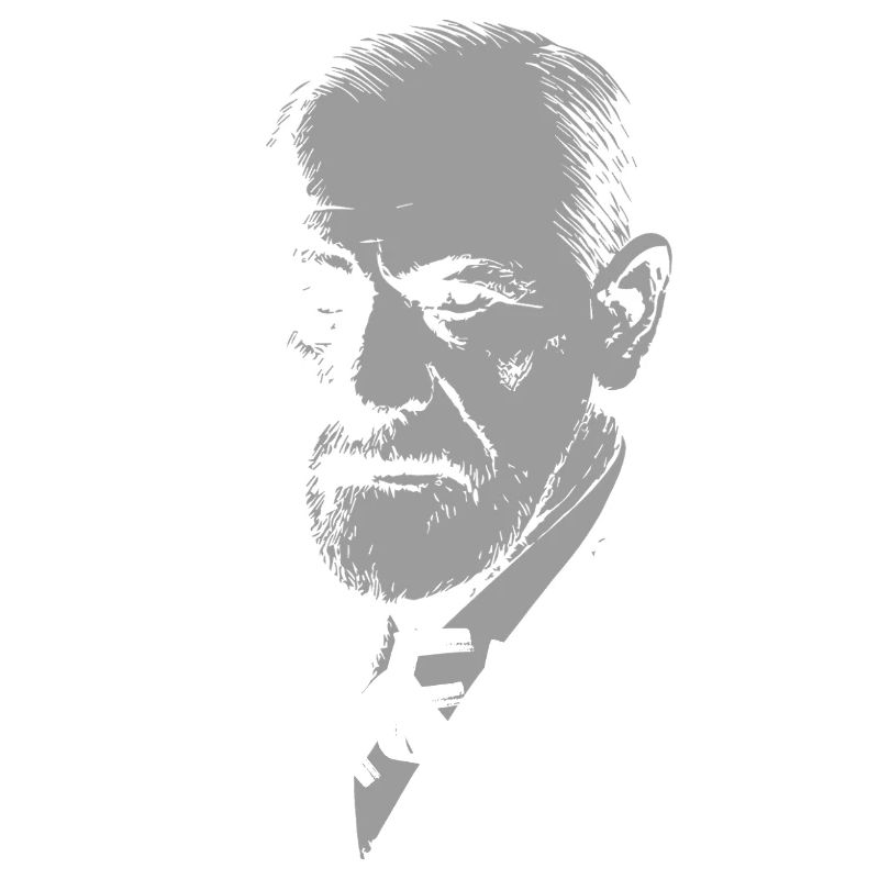 Psychoanalytic dr Freud Icon Portrait