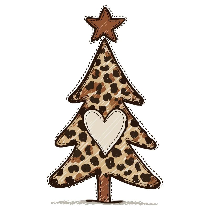 Leoprint Weihnachtsbaum - Leomuster