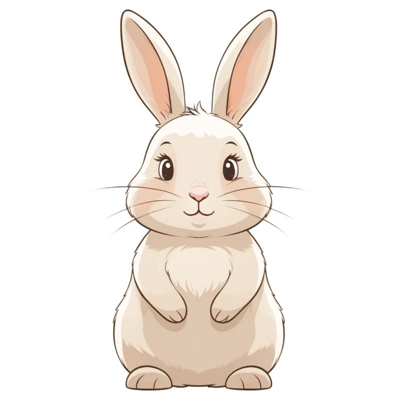 Illustration de dessin animé de lapins mignons