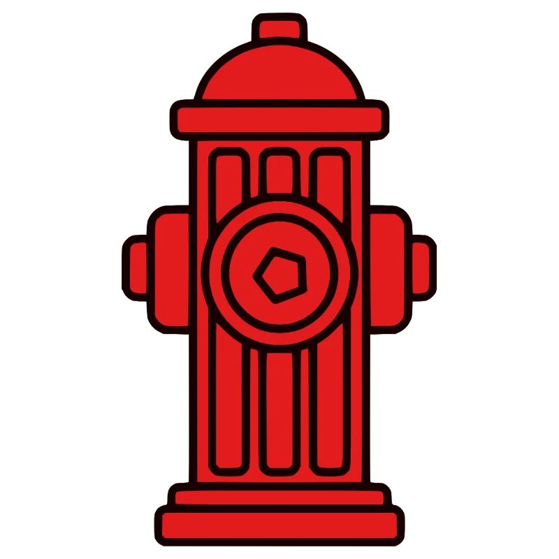 Classic Bold Red Fire Hydrant