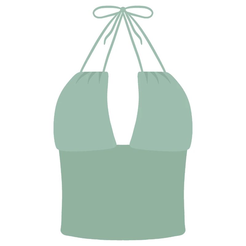 Mint Halter Bikini-Oberteil