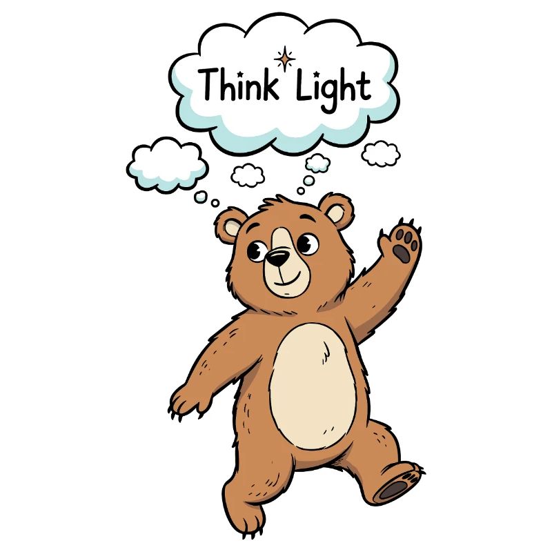 Think Light Bear Cartoon Motif