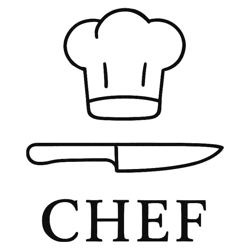 Küchenchef Icon mit Messer
