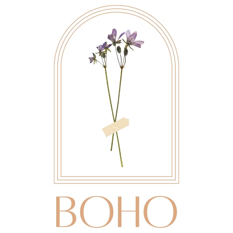 Boho Blütenstrauß im Bogenrahmen
