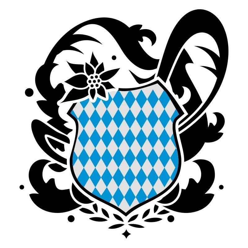 Ein bayerisches emblem mit Edelweiss