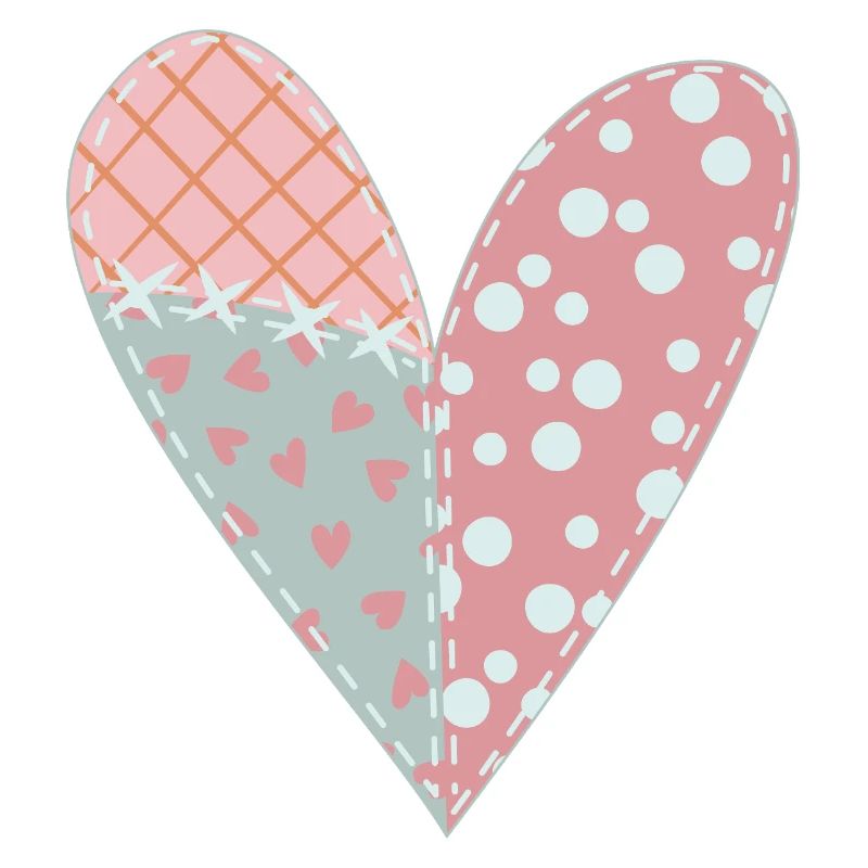 Patchwork Herz Nr. 6