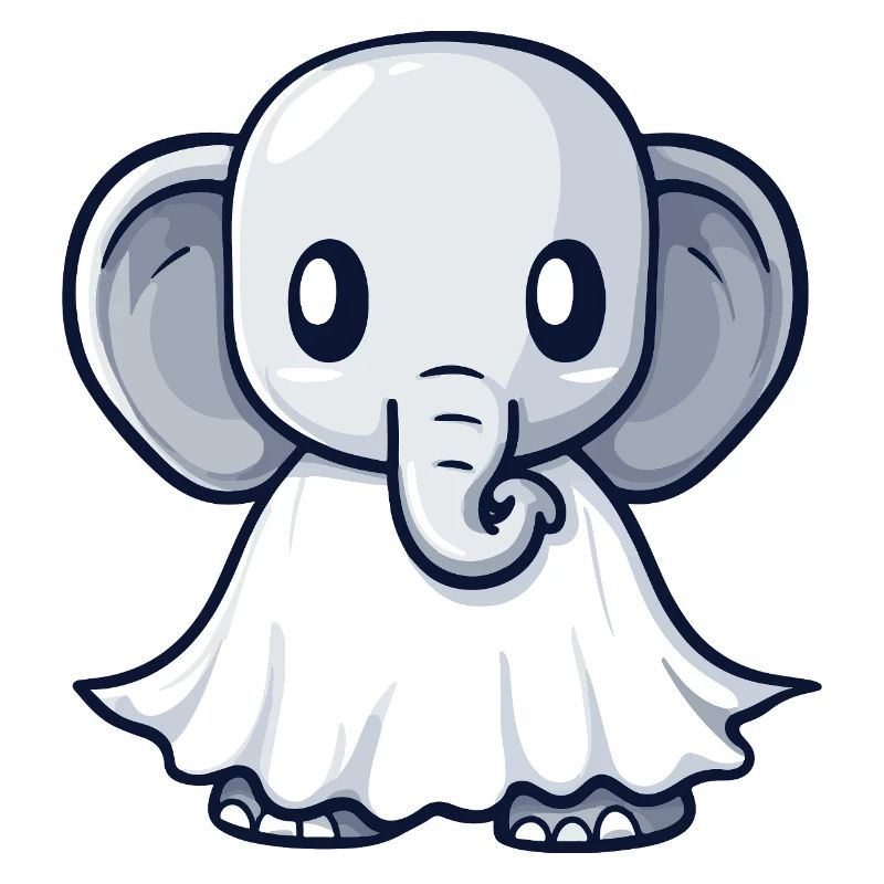 Elefant Halloween Geist