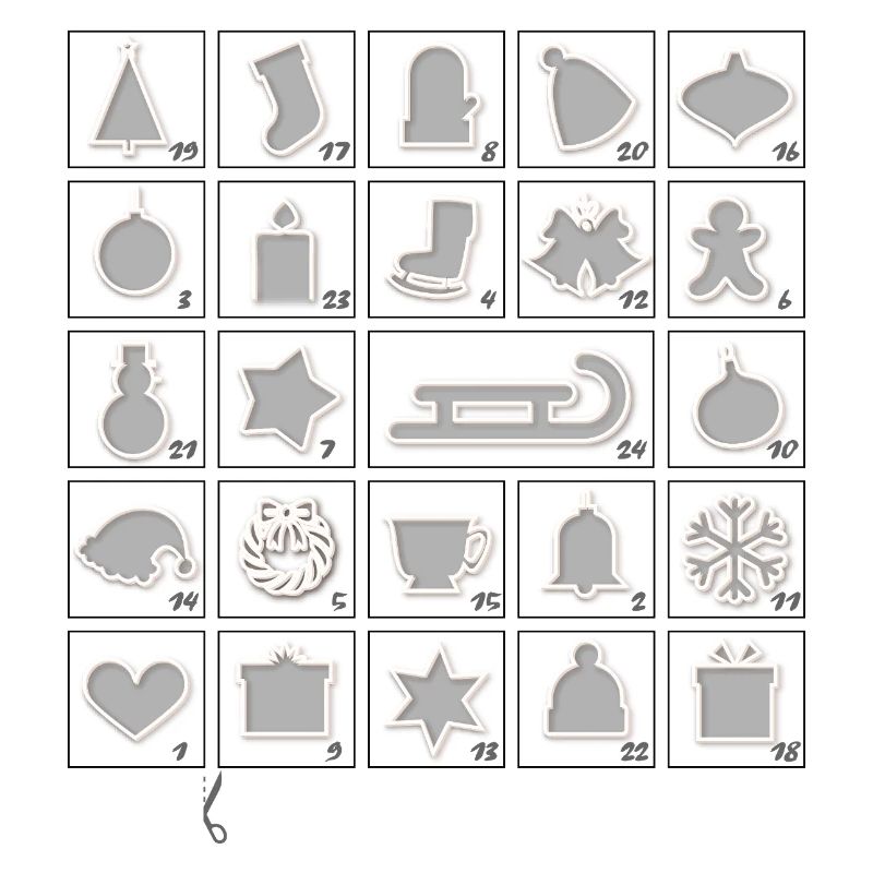 Adventskalender (Türchen ausschneiden)