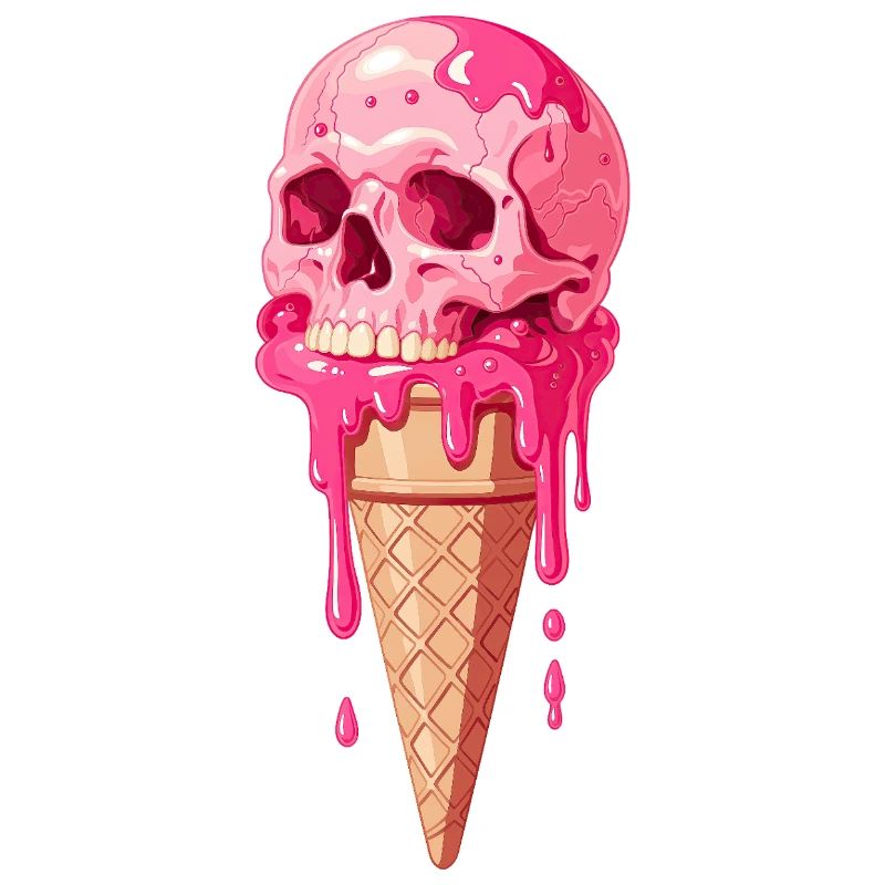 Pink Skull Eiscreme