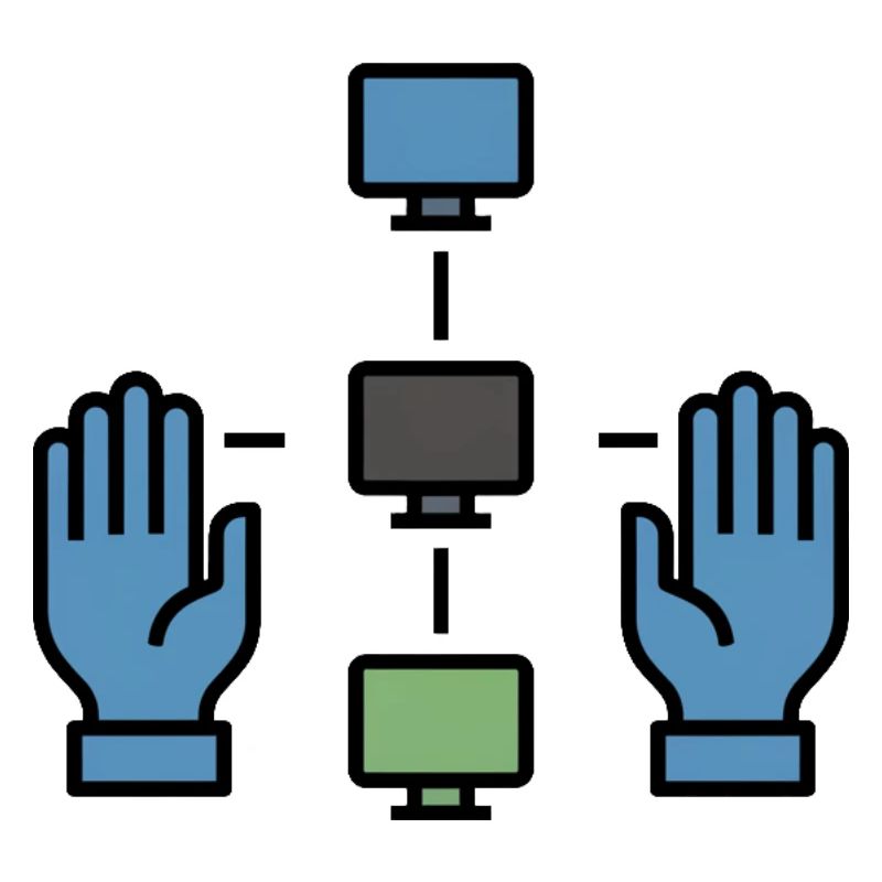 Decentralized Network | Blockchain P2P Symbol