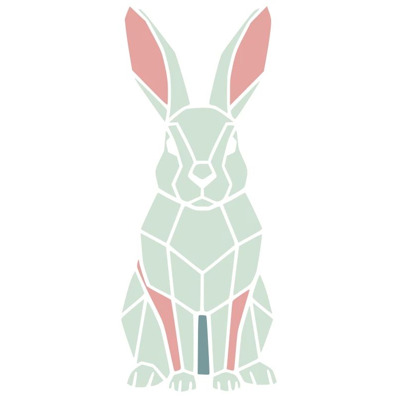 Geometric Bunny Low Poly Modern