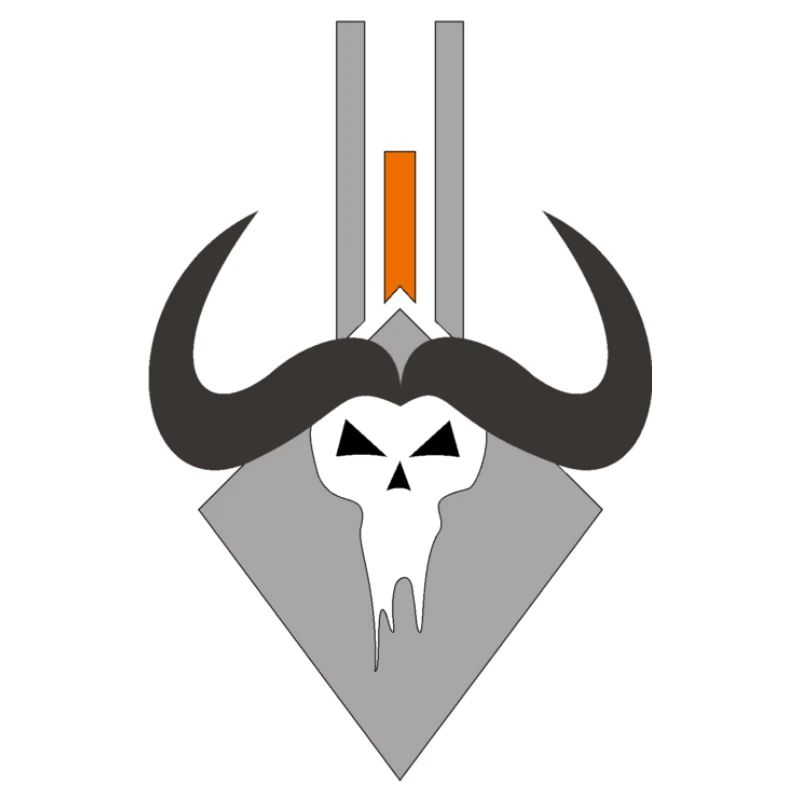 Demonic skull in the shield