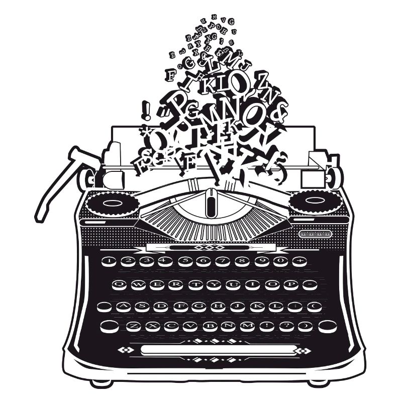 nostalgic antique typewriter with letters