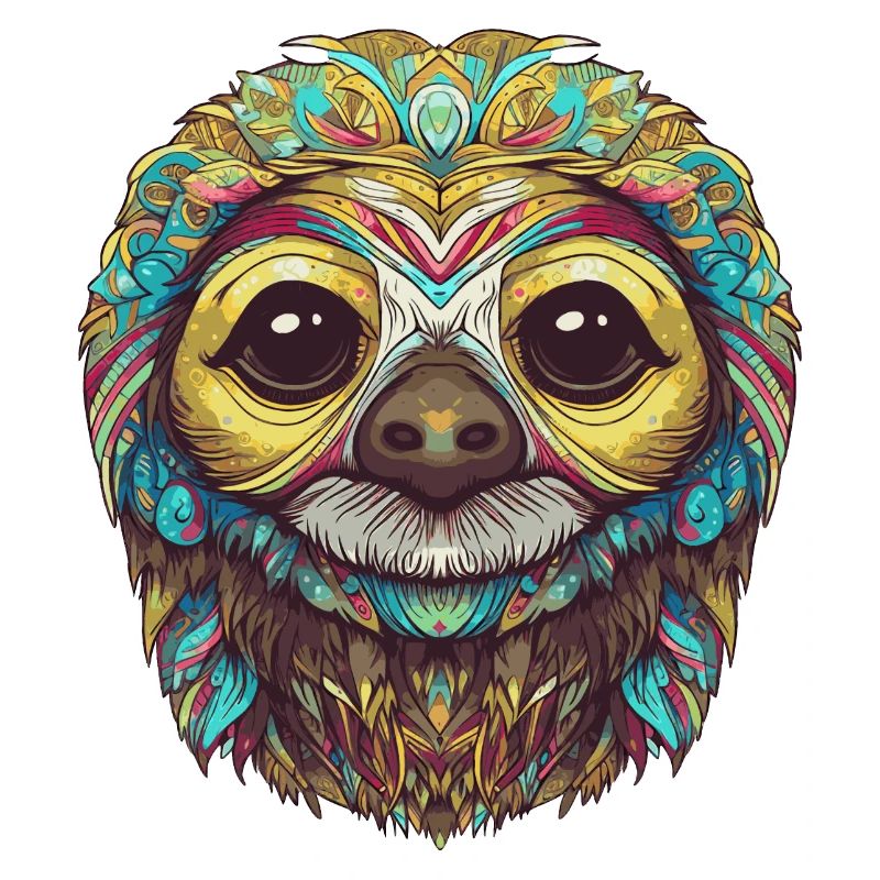 Psychedelic sloth