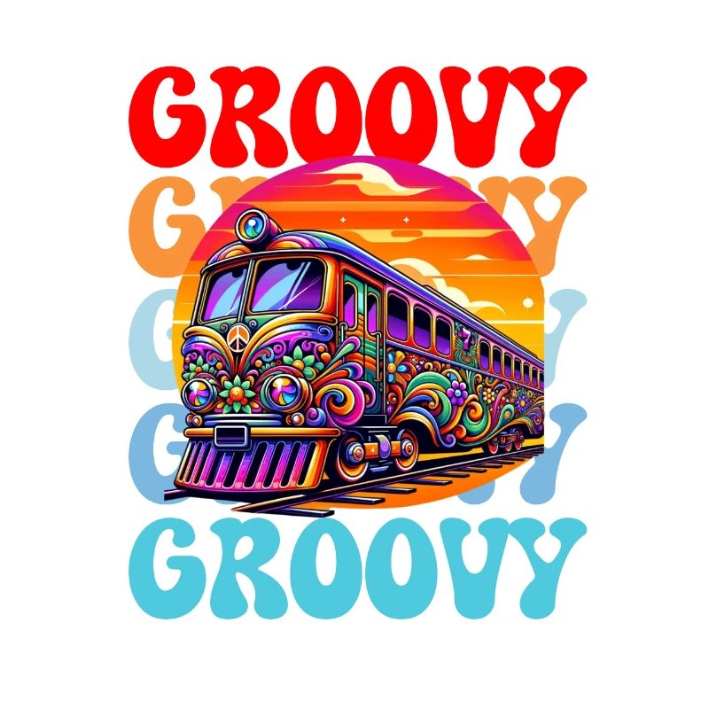 Groovy Psychedelischer Bus
