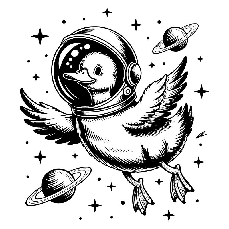 Oie dans l'espace - Logo Cool Astonomy