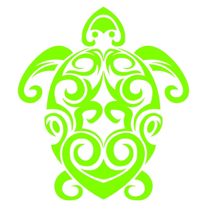 Glowing Turtle Tribal Pattern