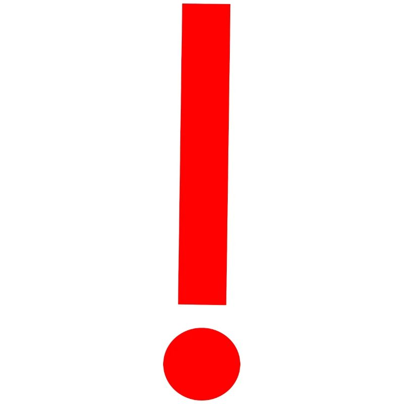 Red exclamation mark, template, pattern