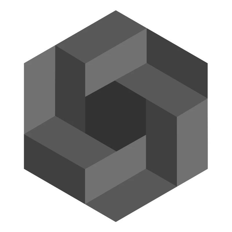 Geometric Illusion Pattern Black White