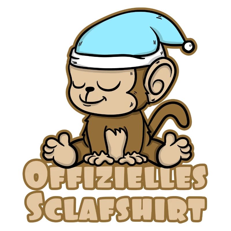 Offizielles Schlafshirt süßes Äffchen