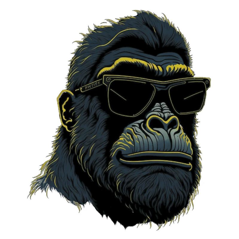 Gorilla mit Sonnebrille