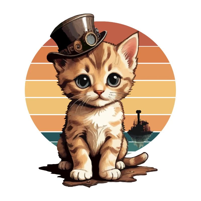 Chat steampunk