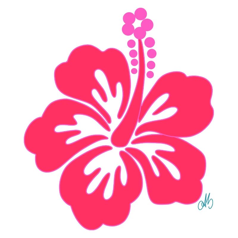 Fleur Hibiscus tropical Rose Éclatant