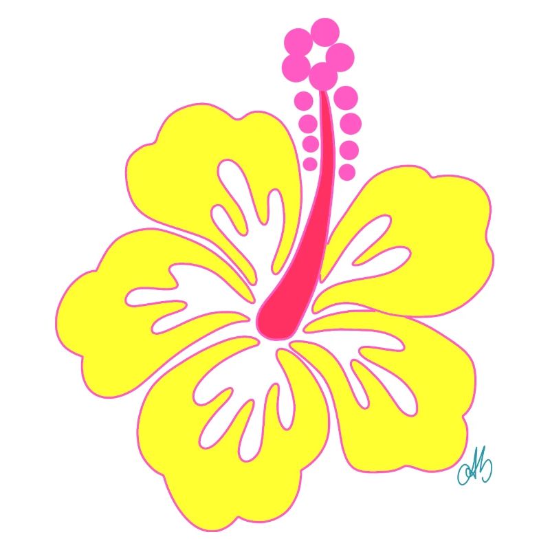 Fleur d'Hibiscus tropicale jaune