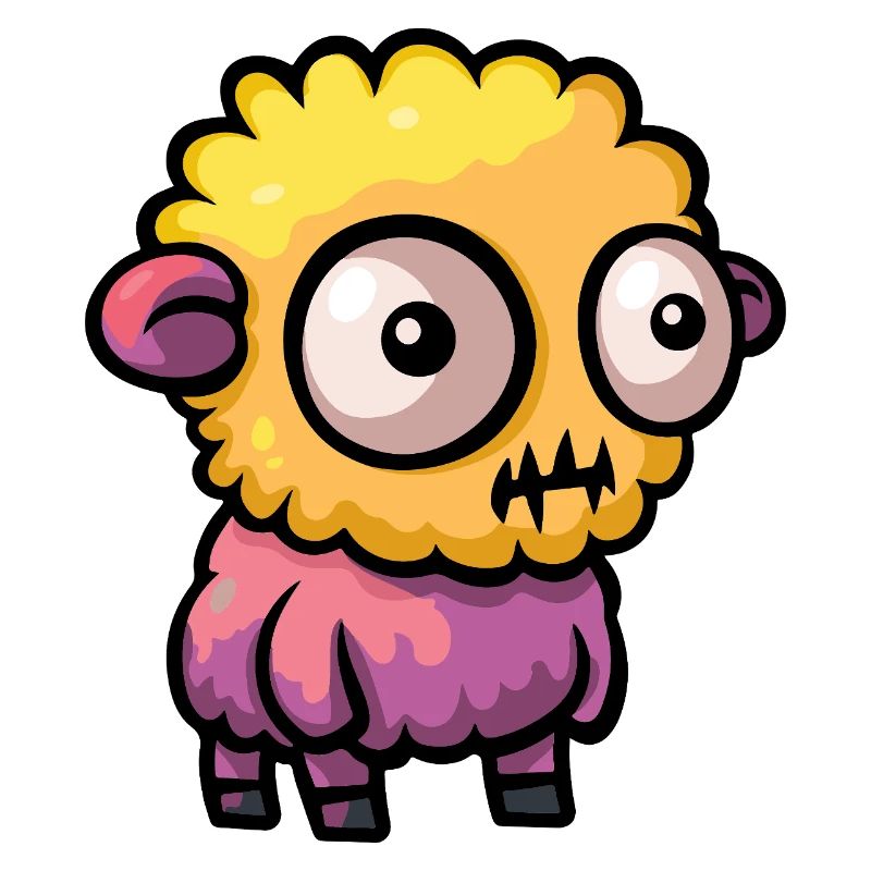 Sheep Halloween Comic Zombie
