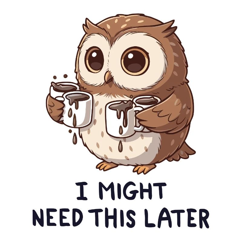 Ich brauche Kaffee später - Lustige Eule