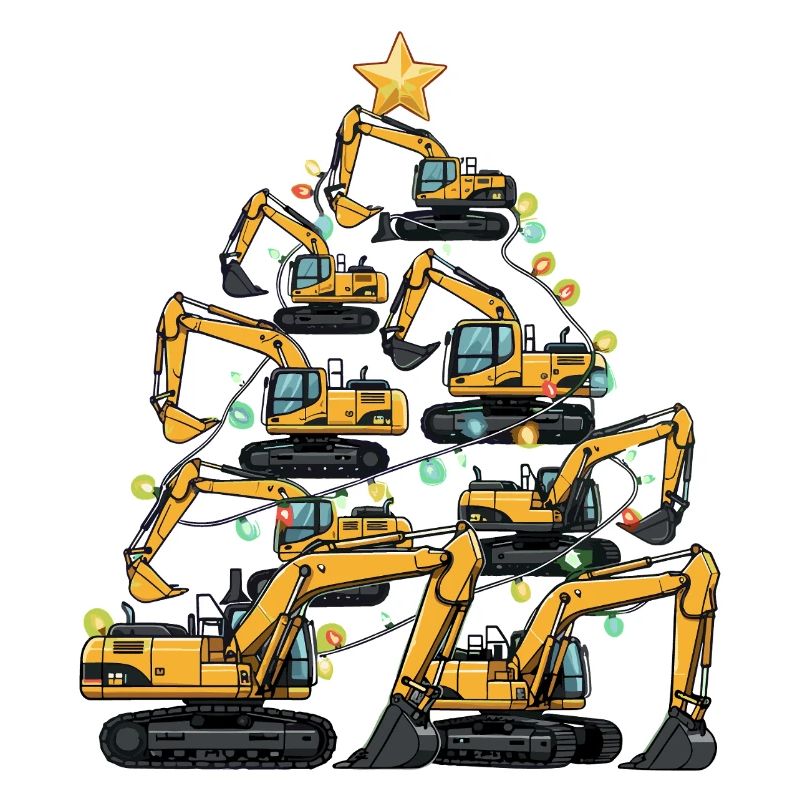Lustiger Bagger Weihnachtsbaum Geschenk