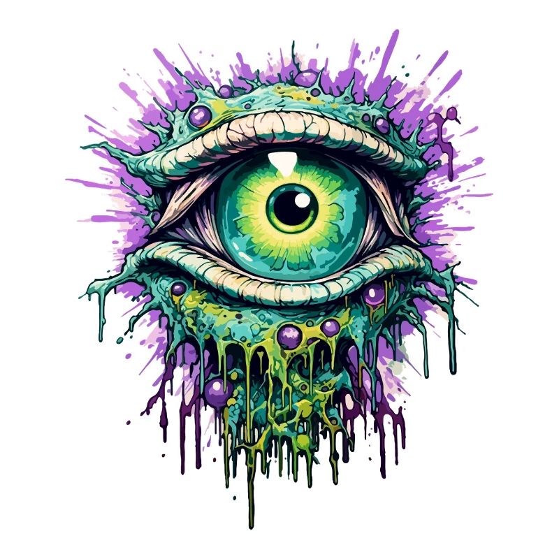 Psychedelic Eye, Voyage coloré LSD Drogues