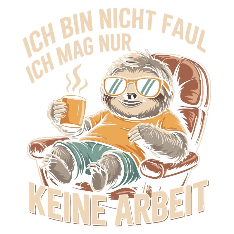 Sloth Saying – No Work, No Stress