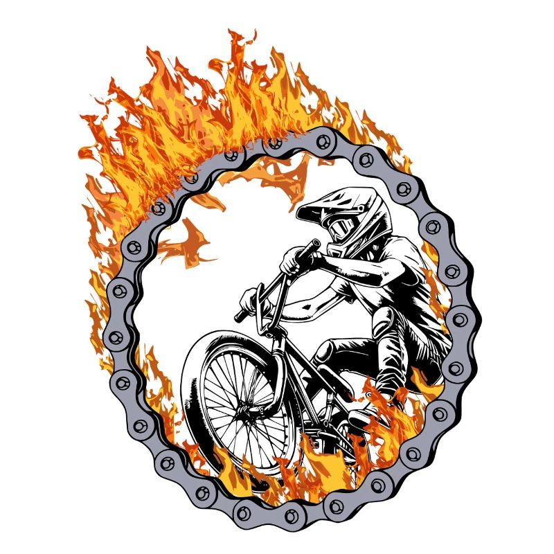 BMX Rider Fire Ring