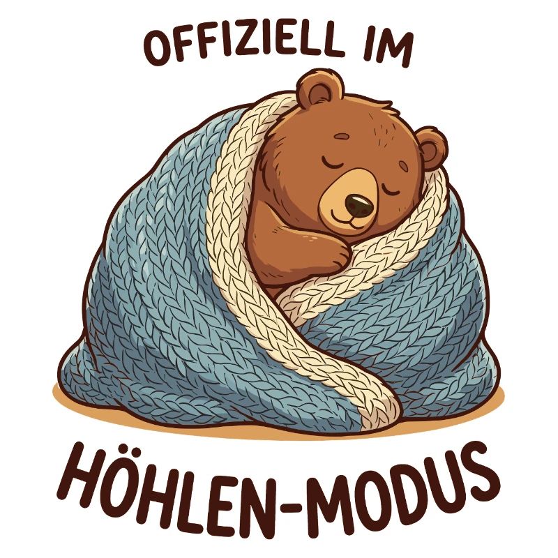 Cuddly bear in cave mode