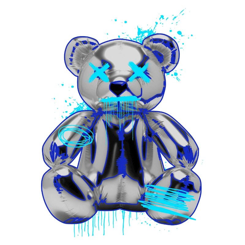 Graffiti-Bär Neon Tropfen Teddybär
