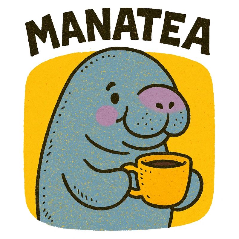 Manatea Cheer : Manatee sirote du thé