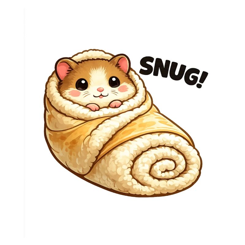 Hamster câlin dans une couverture