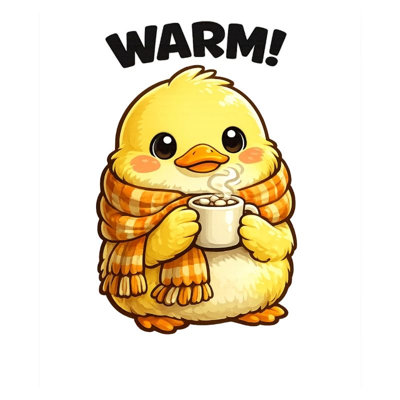 Poussin plus chaud avec écharpe