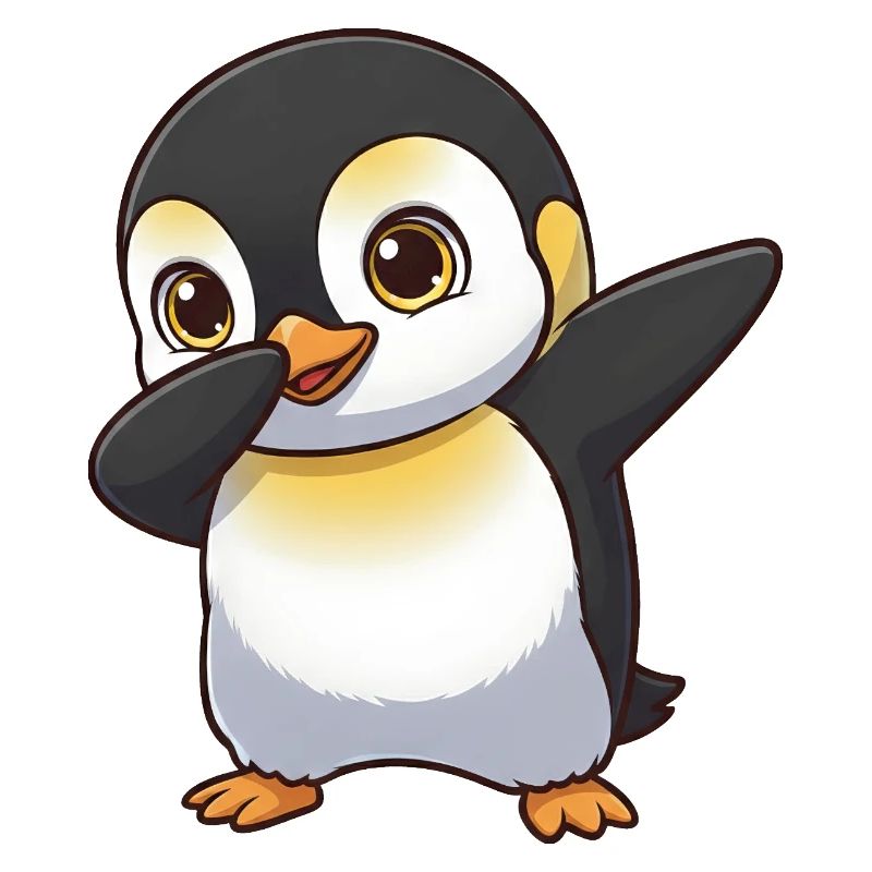 Ami cartoon Cool Penguin Dab Dab