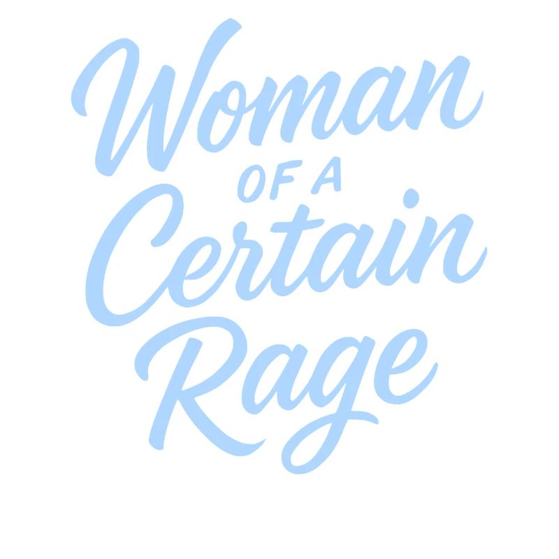 Femme d’une certaine rage disant le design bleu clair
