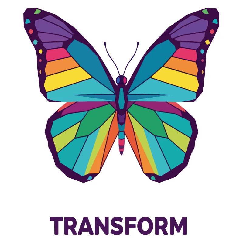 Rainbow Geometric Butterfly