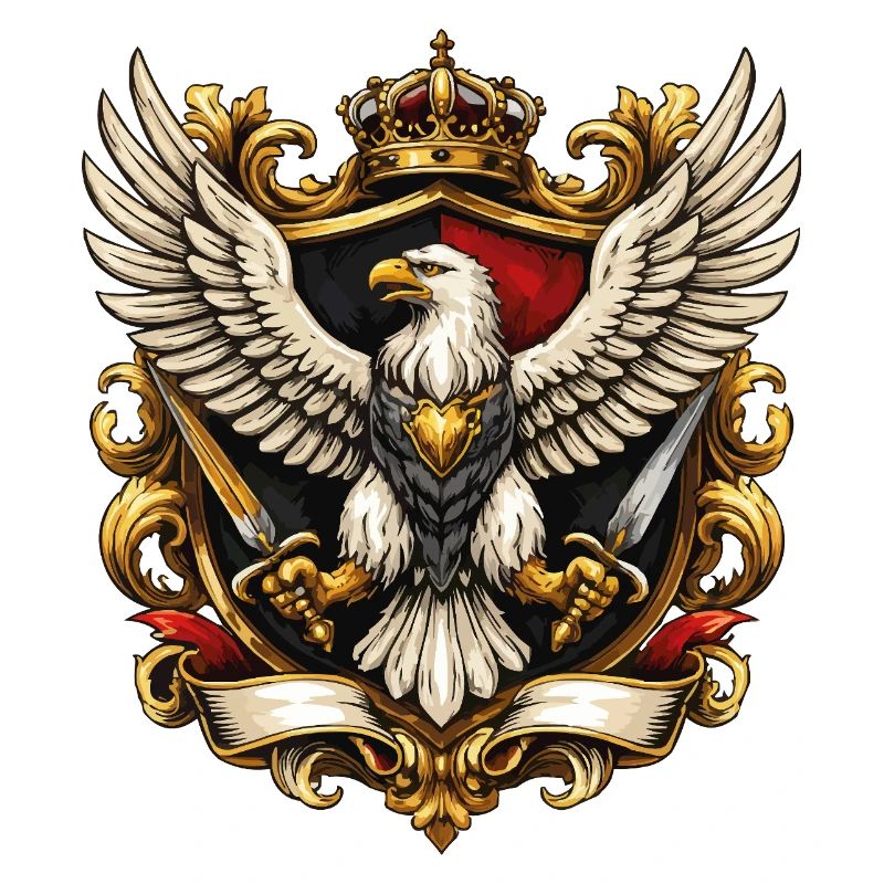 Imperial Eagle with Crown and Swords