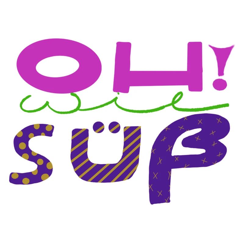 Expressive, handwritten fun art