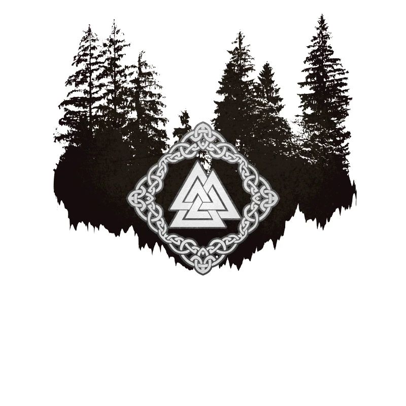 Valknut Wikinger Germanen Knoten Wald Bäume