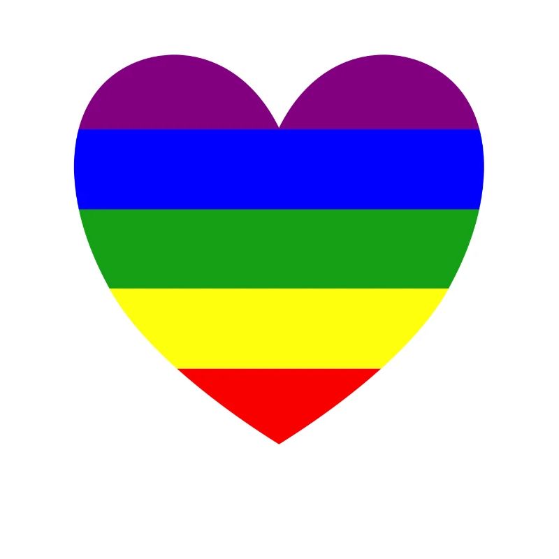 Rainbow heart mask