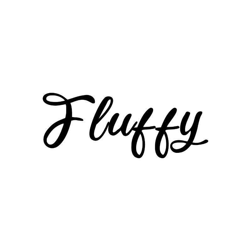Fluffy Script Glitzer Schriftzug