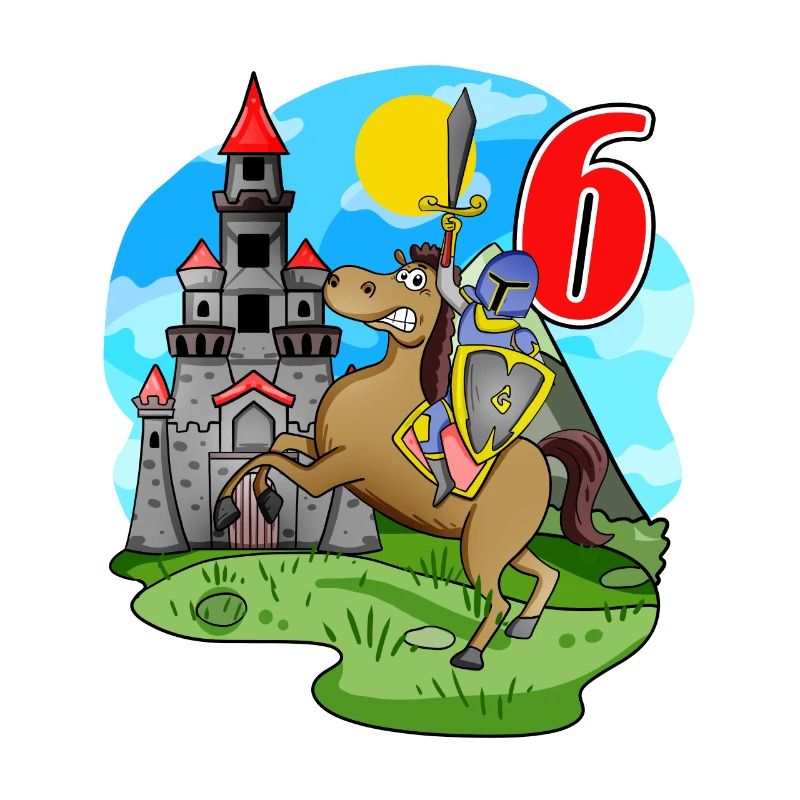 Ritter 6. Geburtstag 6 Jahre Junge Geschenk